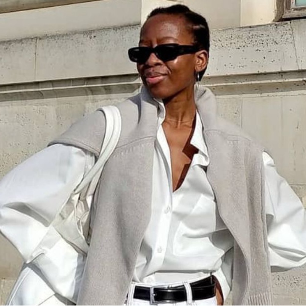 White Long Sleeve Button Down Nwot - image 2